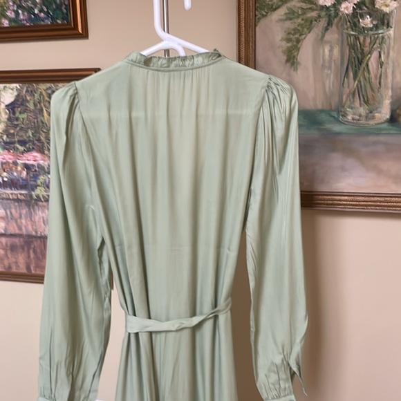 NWT -- MSCH Copenhagen - Elysee LS Shirt Dress sz L (US size 8) - light green - Picture 7 of 12